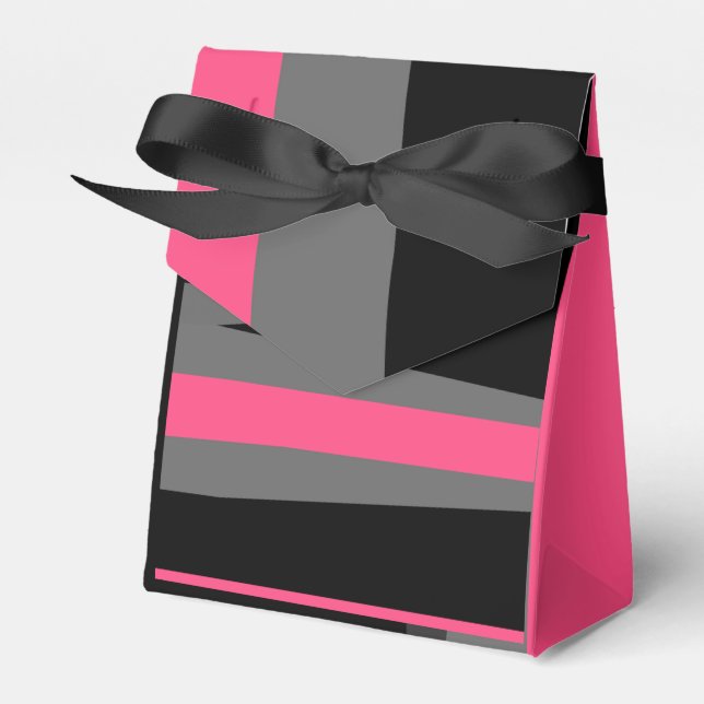 Para Regalos Caja de favores rosa negro y gris (Front Side)
