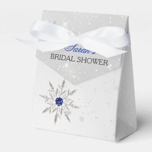 Para Regalos Caja de favores Silver Royal Blue con ducha de nov