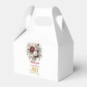 Para Regalos Caja de Favorito de Cumpleaños 80 Elegante Rosa Bu