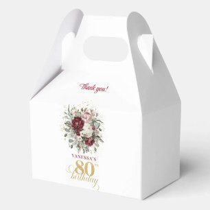 Para Regalos Caja de Favorito de Cumpleaños 80 Elegante Rosa Bu