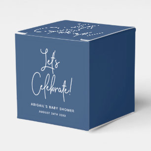 Para Regalos Caja de favoritos Baby Shower azul de la Marina mi