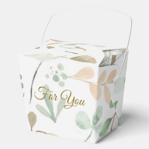 Para Regalos Caja de Favoritos con Patrón de Hojas Minimalista