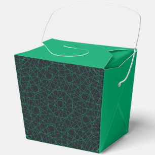 Para Regalos Caja de Favoritos con Patrón Esmeralda y Negro – P