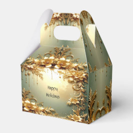 Para Regalos Caja de Favoritos de Adornos Florales Dorados