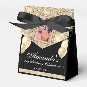 Para Regalos Caja de Favoritos de Foto Glamour con Goteo de Oro