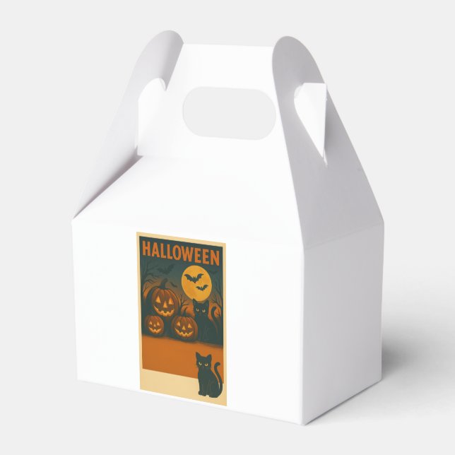 Para Regalos Caja de favoritos de gato y calabaza negra de Hall (Front Side)