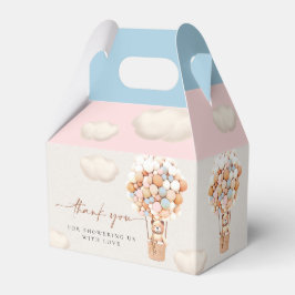 Para Regalos Caja de favoritos de globos de oso rosa y azul