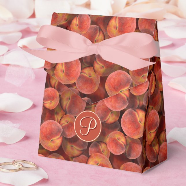 Para Regalos Caja de favoritos de melocotones (Boda)