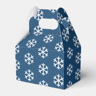 Para Regalos Caja de favoritos de Navidades azules copos de nie