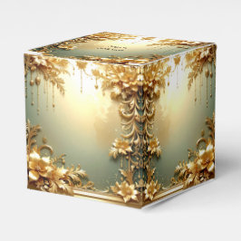 Para Regalos Caja de Favoritos de Ornamentos Florales de Oro pa