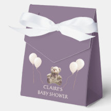 Caja de Favoritos de Oso de Bebé Lindo con Globos
