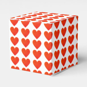Para Regalos Caja de favoritos de patrón de corazón rojo de cor