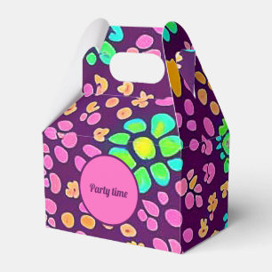 Para Regalos Caja de favoritos de patrón de verano de color púr