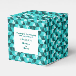 Para Regalos Caja de favoritos de triángulos geométricos verde