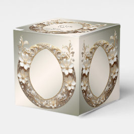Para Regalos Caja de Favoritos Floral Blanca Decorativa