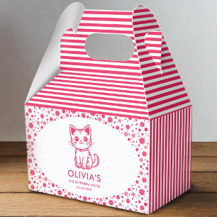 Para Regalos Caja de fiesta con kitten de colores personalizado