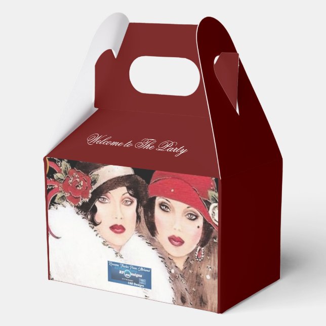 Para Regalos Caja de gable 1 Burg(invierno rojo 2) RFPMDesigns  (Anverso)