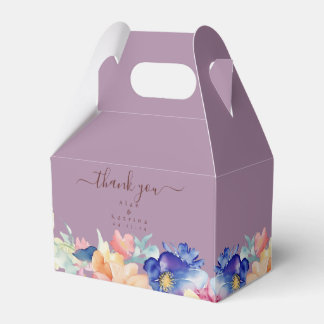 Para Regalos Caja de Gable de Boda Floral Magenta Negrita
