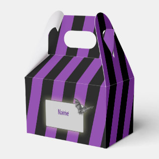 Para Regalos Caja de halloween morado y rayas negras