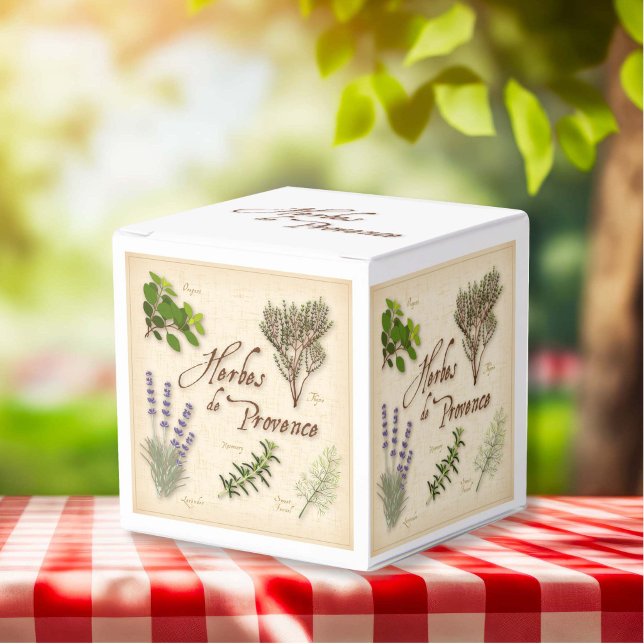 Para Regalos Caja de hierbas de Provenza Favor (Herbes de Provence Favor Box.
Special blend of aromatic herbs from southwest France for your guests.)