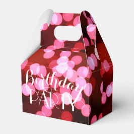 Para Regalos Caja de luces de destellos Bokeh rosa personalizad