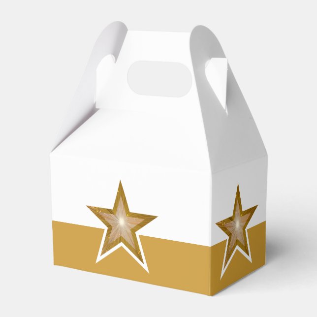 Para Regalos Caja de oro con impresión de estrella (Front Side)