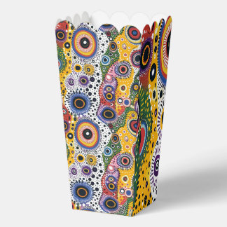 Para Regalos Caja de Palomitas con Estampado Psicodélico Retro 