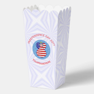Para Regalos Caja de palomitas de la abuela ángel con bandera d
