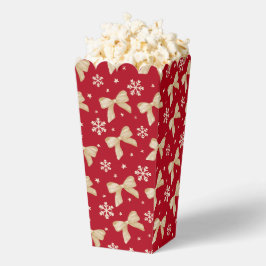 Para Regalos Caja de palomitas de maíz con patrón de lazo dorad