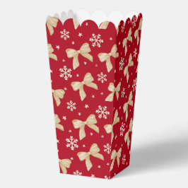 Para Regalos Caja de palomitas de maíz con patrón de lazo dorad