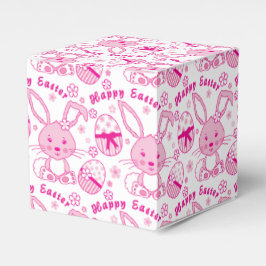 Para Regalos Caja de Pascua feliz con patrón de huevo de conejo