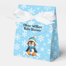 Caja de personalizados Penguin Baby Shower Favorit