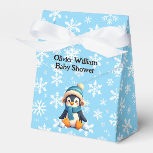 Para Regalos Caja de personalizados Penguin Baby Shower Favorit