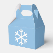 Caja de regalo azul de Navidad copo de nieve lindo