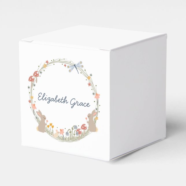 Para Regalos Caja de regalo Baby Shower de Woodland personaliza (Costado Anverso)