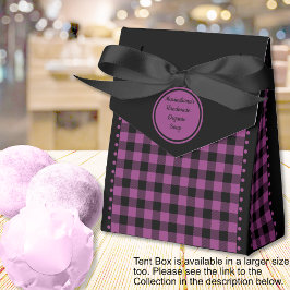 Para Regalos Caja de regalo - Buffalo Check - Negro y Morado - 