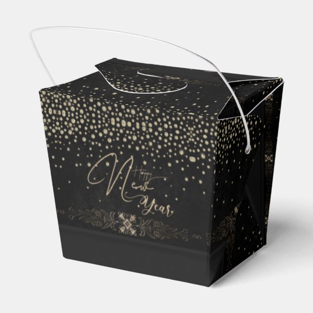 Para Regalos Caja de regalo con feliz año con cristales (Reverso)