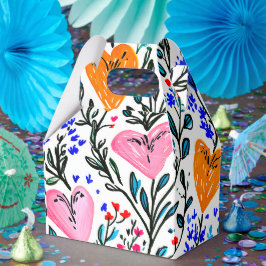 Para Regalos Caja de regalo Corazones florales dulces