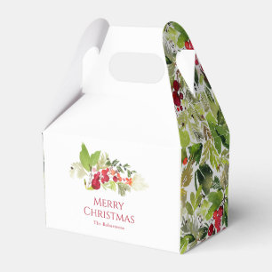 Para Regalos Caja de regalo de acuarela de Feliz Navidad