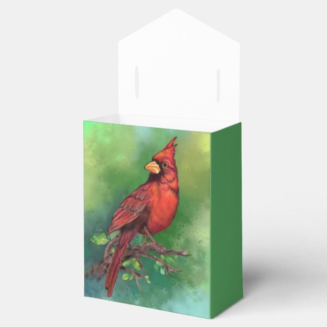 Para Regalos Caja de regalo de aves del cardenal rojo del norte (Abierto)