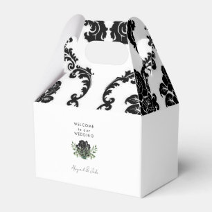 Para Regalos Caja de regalo de bienvenida de boda de damasco ne