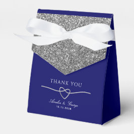 Para Regalos Caja de regalo de boda Blue Silver