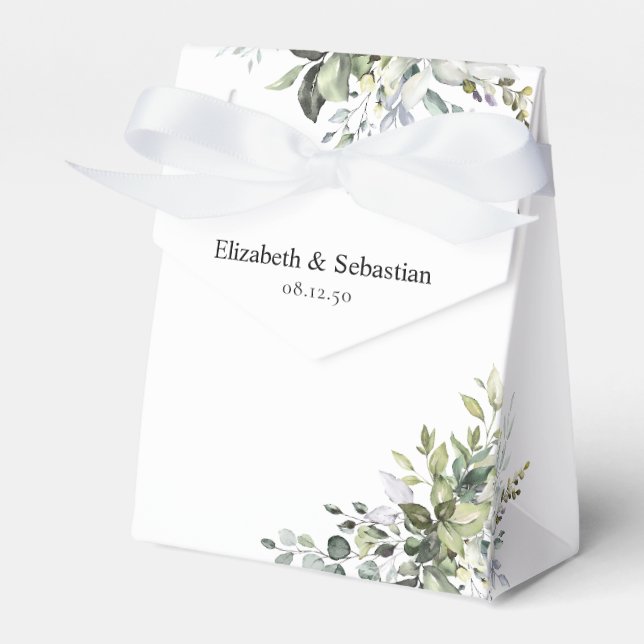 Para Regalos Caja de regalo de boda con eucalipto (Front Side)