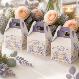 Para Regalos Caja de regalo de boda con flores de color melocot