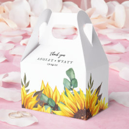 Para Regalos Caja de regalo de boda con girasoles amarillos mod