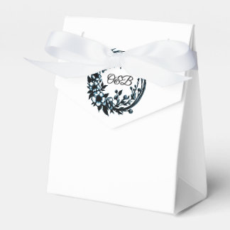 Para Regalos Caja de regalo de boda con monograma floral elegan