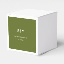 Para Regalos Caja de regalo de boda de color verde salvia con m