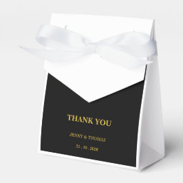 Para Regalos Caja de regalo de boda de lujo en negro y dorado c