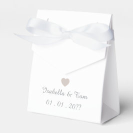 Para Regalos Caja de regalo de boda de marfil suave con nombres