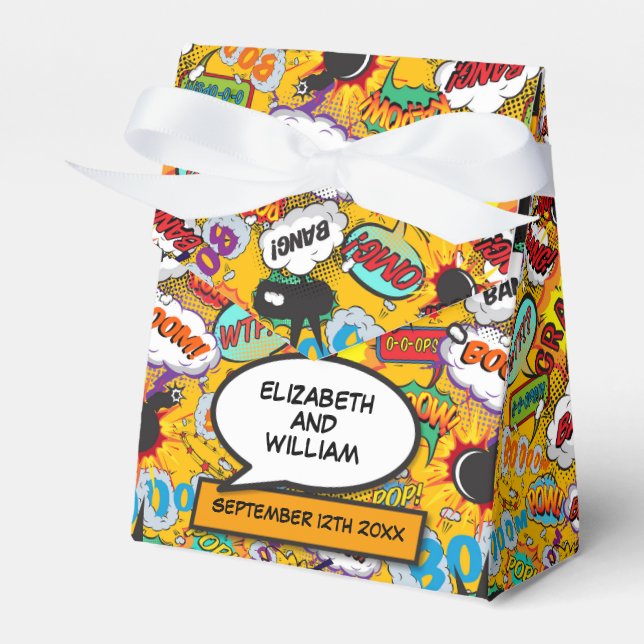 Para Regalos Caja de regalo de boda divertida con estilo de cóm (Front Side)